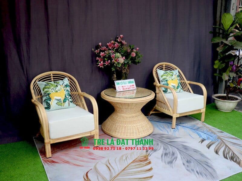 Bộ Bàn Ghế Mây Uống Trà - BBGMUT013